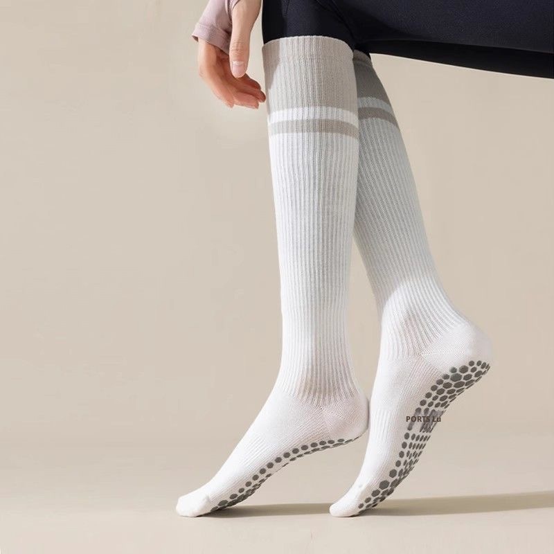 001 Yoga Socks Thin Non-Slip Mid-Calf Professional Compression Calf Pilates Summer Jump Rope Running Sports Fitness_voghion.com