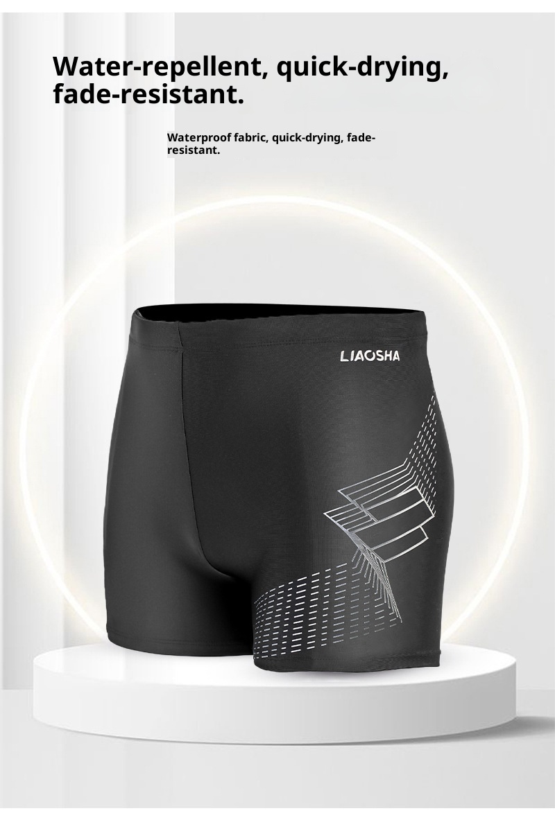 001 Herren-Boxershorts, Dreiviertel-Badehose, schnelltrocknend, Übergröße, Bademode_voghion.com