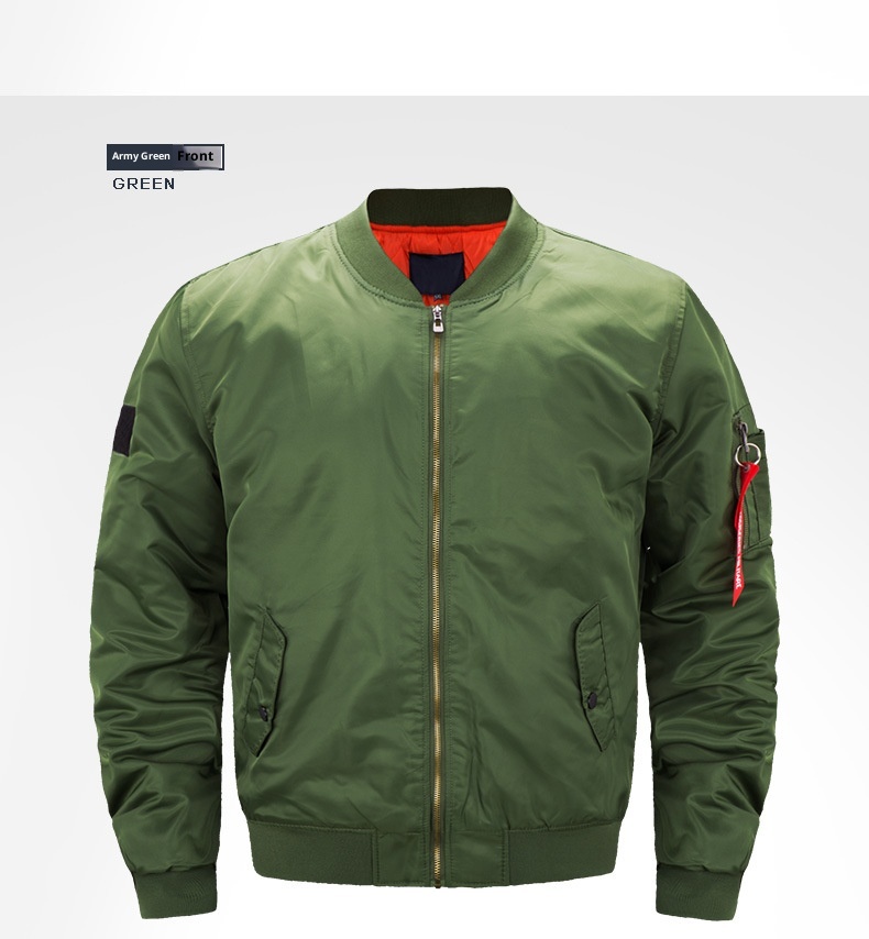 ActiveGo ActiveGo Cross-Border US European Plus Size Men's Loose Cotton Bomber Jacket Trendy_voghion.com