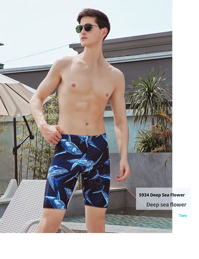 001 New Large Size Quick-Dry Elastic Men's Shorts Five-Point Adult Youth Swimming Trunks_voghion.com