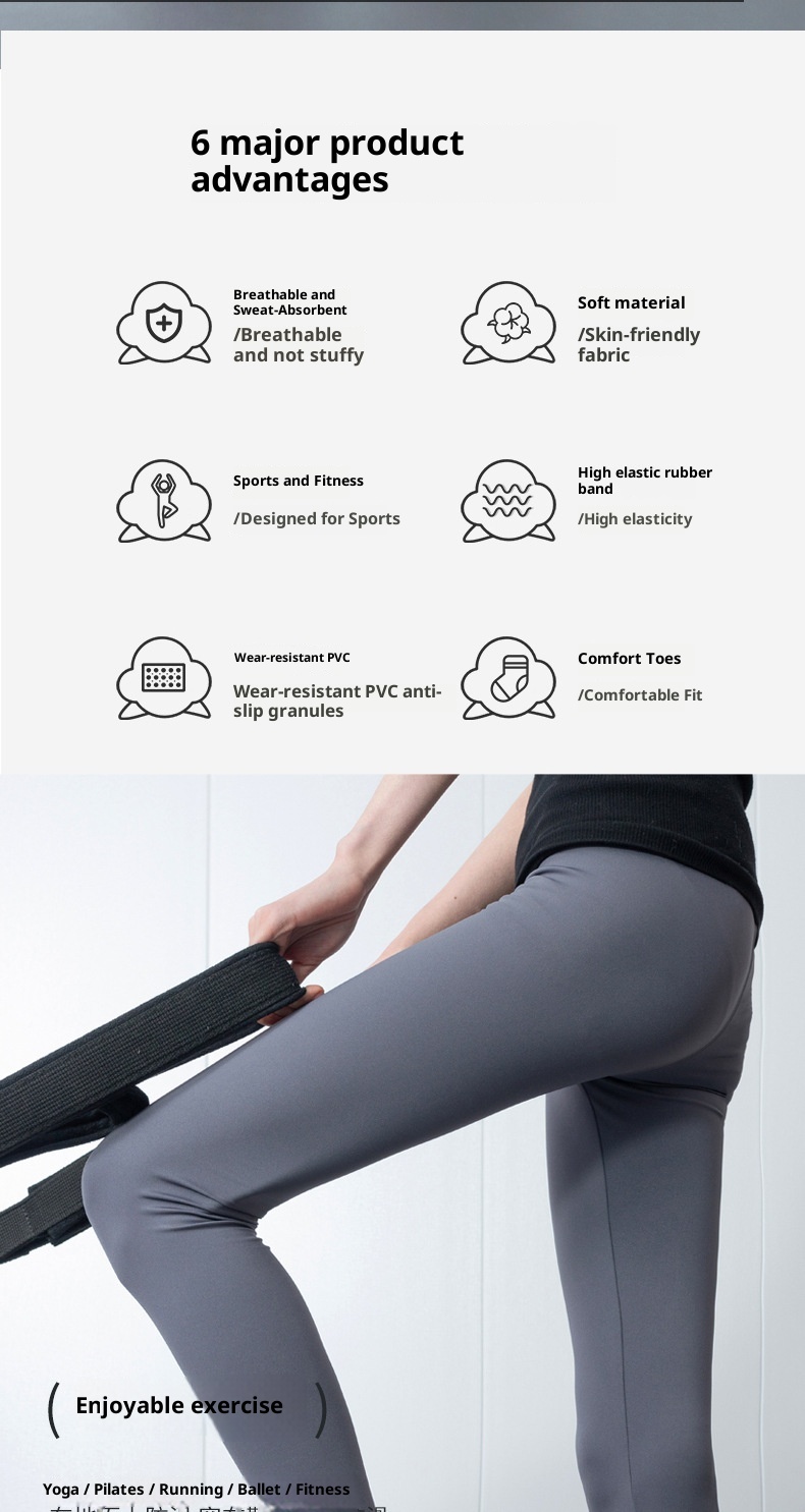001 New Color Block Backless Five-Toe Professional Yoga Women Non-Slip Fitness Sports Pilates Dance Socks Wholesale_voghion.com