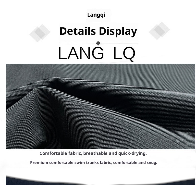 001 Men's Adult Quick-Dry Loose Swimwear Plus Size Boxer With Swim Cap Set Vacation Swimming Trunks_voghion.com