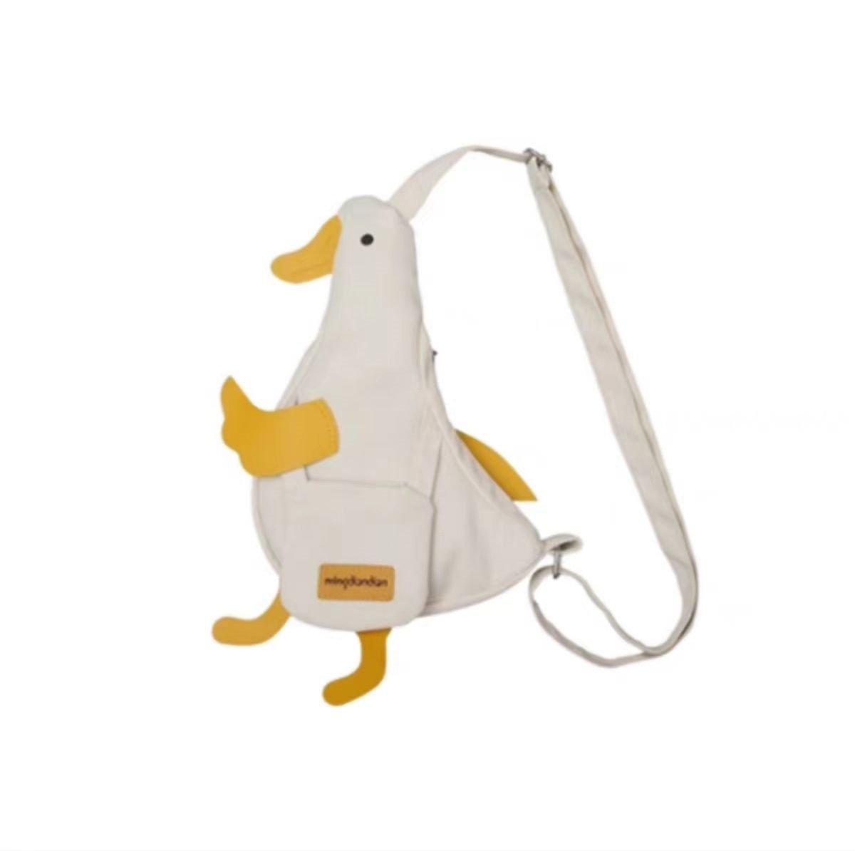 001 Cute And Quirky Backpack Internet Celebrity Chest Canvas Versatile New Style Phone Crossbody Duck Student Waist Bag_voghion.com