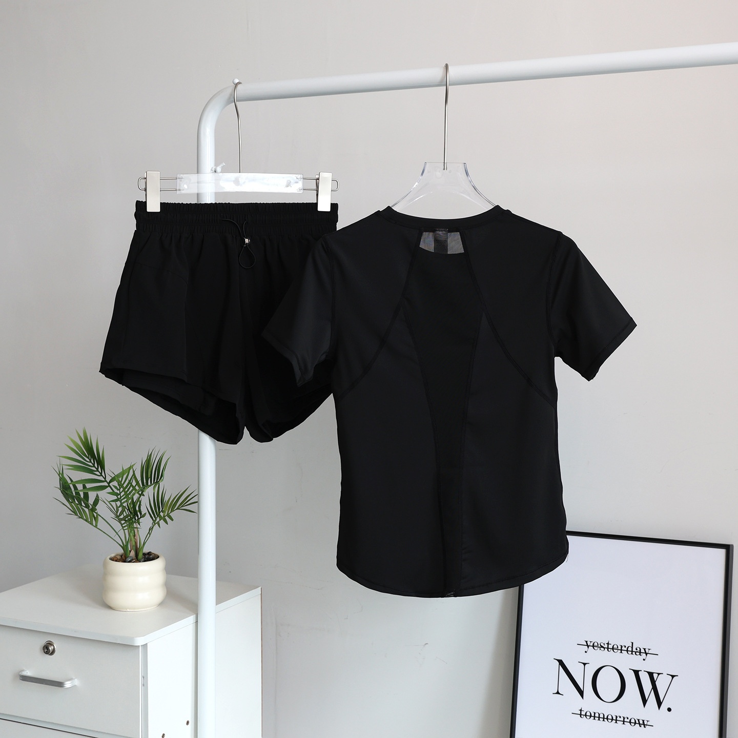 Tuta sportiva ActiveGo da donna estiva taglie forti, ampia, snellente, ad asciugatura rapida, casual, per attività all'aperto, maratona, corsa, escursionismo, yoga_voghion.com