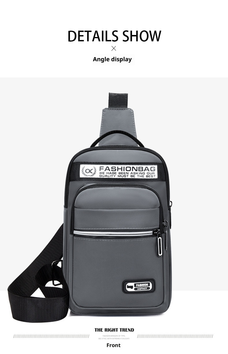 001 Oxford Stoff-Brusttasche, neue lässige Sport-Mehrzwecktasche für Damen und Herren, koreanische Version, große Kapazität, Umhängetasche_voghion.com