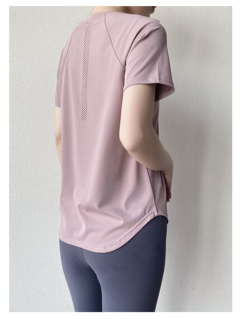 ActiveGo ActiveGo Sports Quick-Dry T-Shirt For Women Yoga Wear Cool Breathable Fitness Top Loose Slimming Outdoor Running Short Sleeve_voghion.com