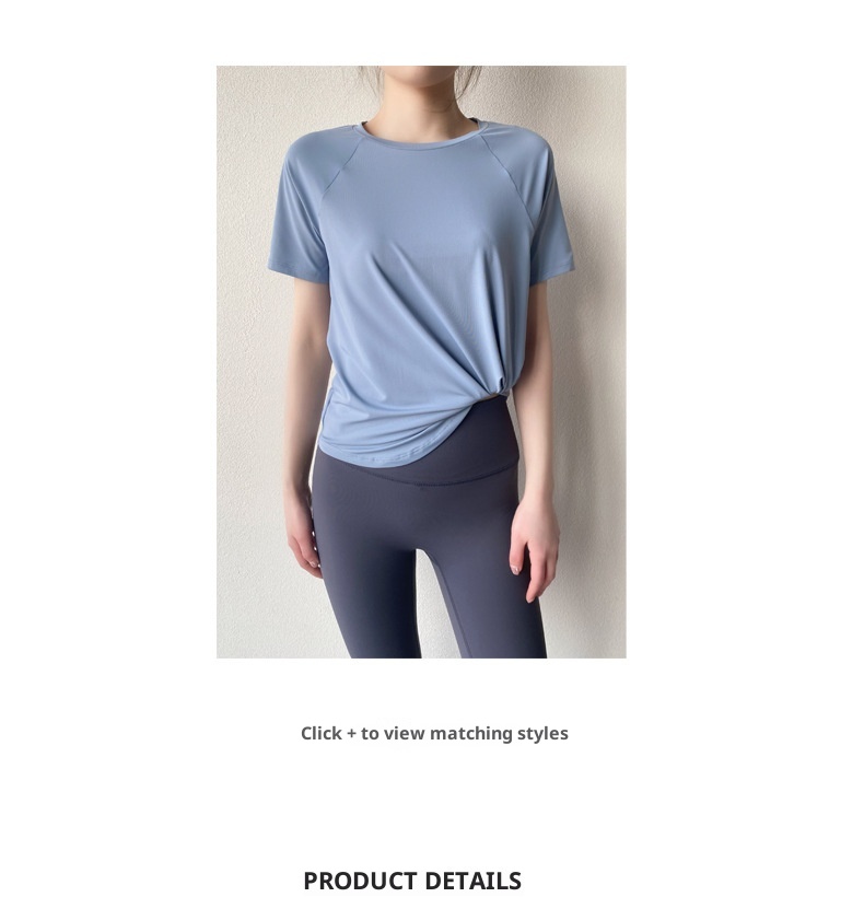 ActiveGo ActiveGo Sports Quick-Dry T-Shirt For Women Yoga Wear Cool Breathable Fitness Top Loose Slimming Outdoor Running Short Sleeve_voghion.com