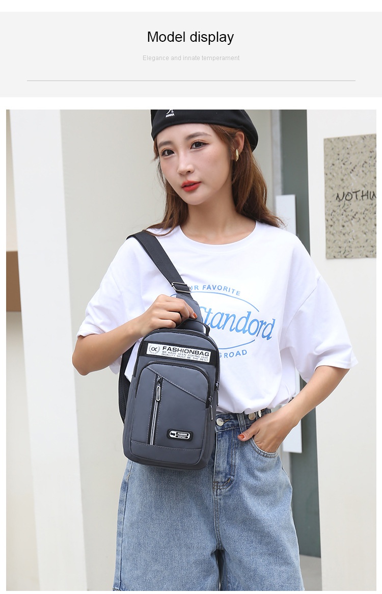 001 Oxford Stoff-Brusttasche, neue lässige Sport-Mehrzwecktasche für Damen und Herren, koreanische Version, große Kapazität, Umhängetasche_voghion.com
