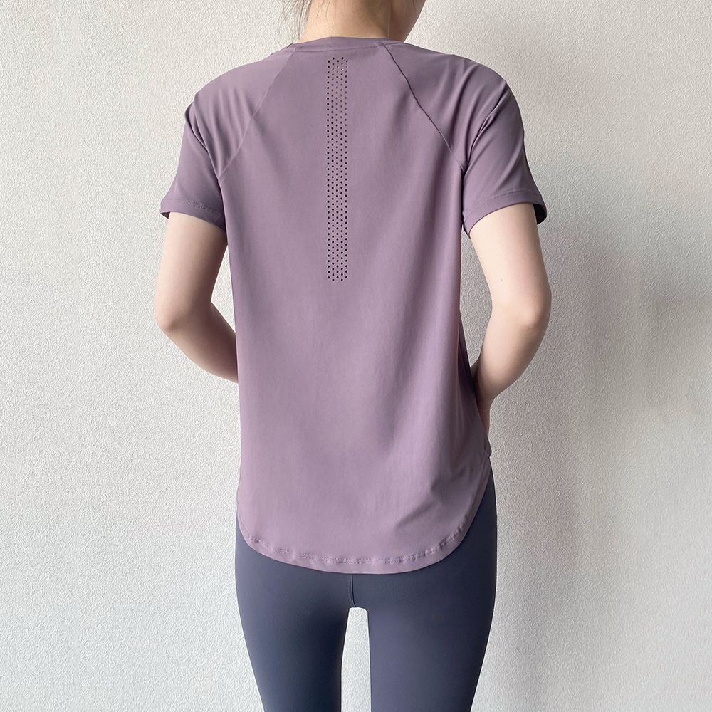 ActiveGo ActiveGo Sports Quick-Dry T-Shirt For Women Yoga Wear Cool Breathable Fitness Top Loose Slimming Outdoor Running Short Sleeve_voghion.com
