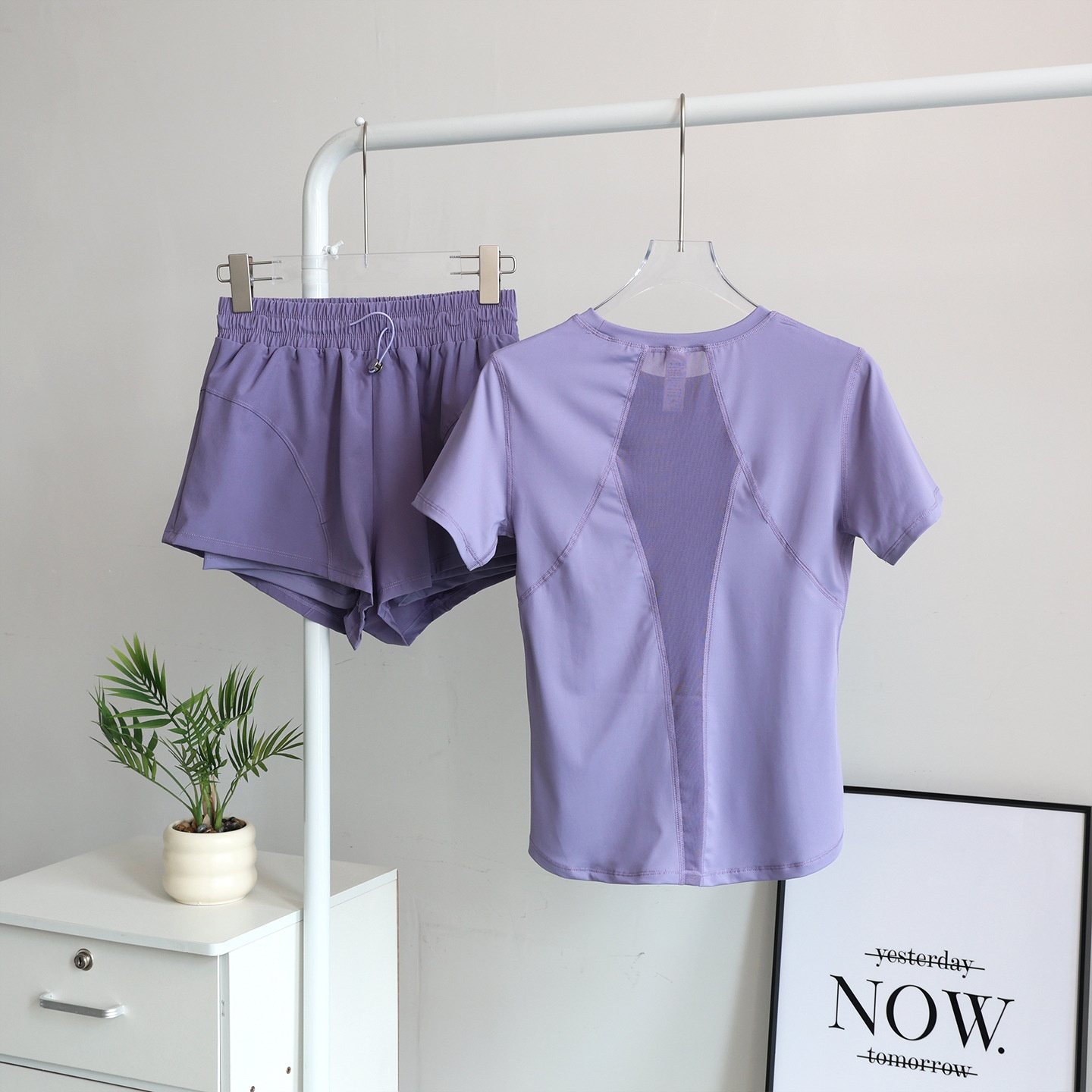 Tuta sportiva ActiveGo da donna estiva taglie forti, ampia, snellente, ad asciugatura rapida, casual, per attività all'aperto, maratona, corsa, escursionismo, yoga_voghion.com