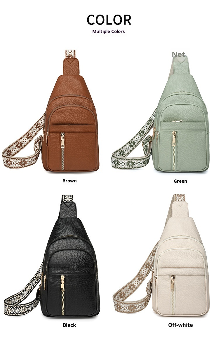 001 2025 Summer New Fashion Single Shoulder Crossbody Versatile PU Leather Large Capacity Casual Travel Women's Chest Bag_voghion.com