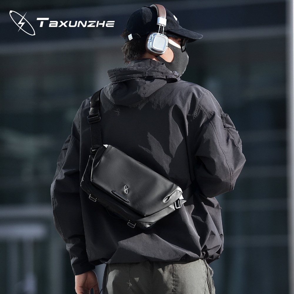 001 Xingyun 2 Crossbody Men's Style Single Shoulder High Appearance Casual Cycling Trendy Cool Chest Bag Portable Backpack_voghion.com