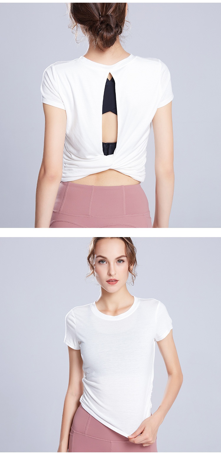 ActiveGo Sring Cover-U Short Sleeve Quick-Dry Shirt Wear T-Shirt For Women Euroean And American Fitness Yoga Outdoor Sorts_voghion.com