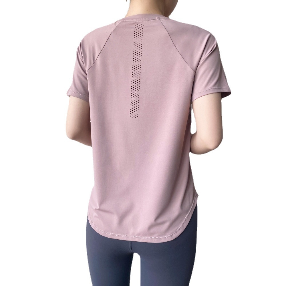 ActiveGo ActiveGo Sports Quick-Dry T-Shirt For Women Yoga Wear Cool Breathable Fitness Top Loose Slimming Outdoor Running Short Sleeve_voghion.com