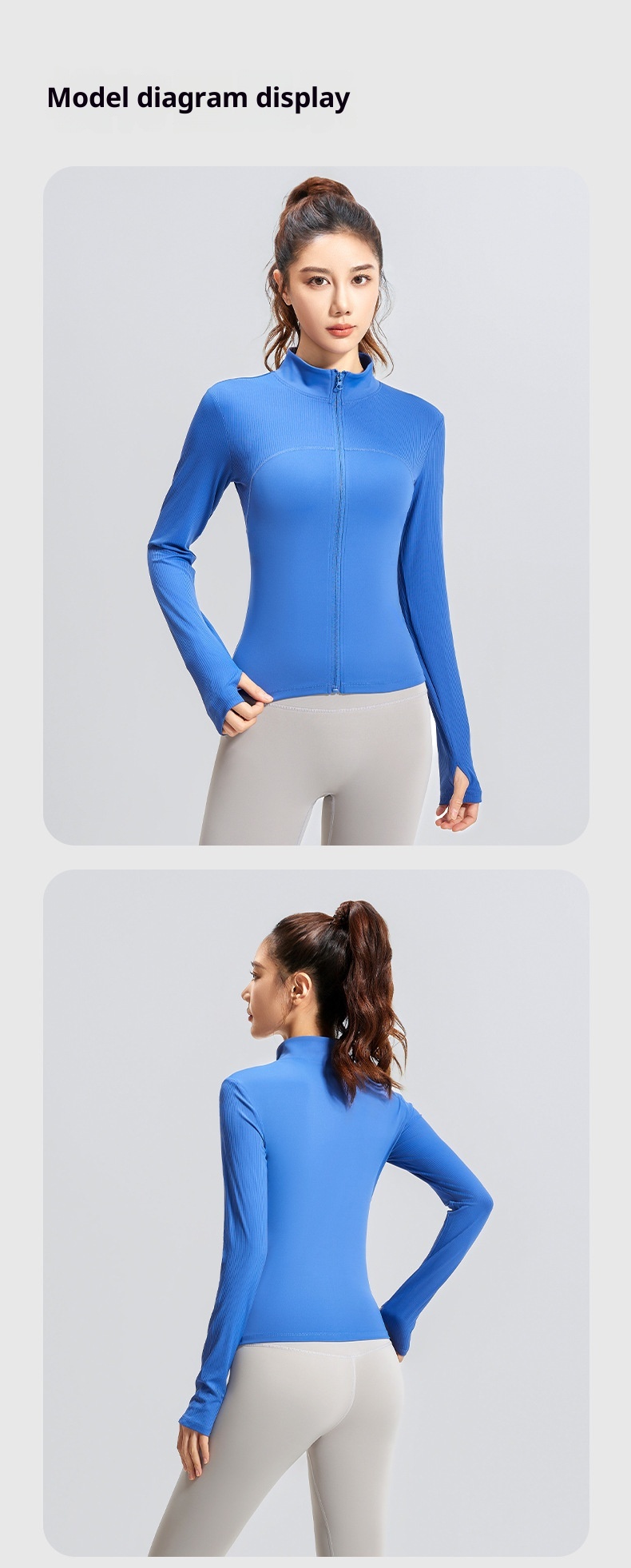 ActiveGo New Striped Sports Outdoor Running Slim Fit Stand Collar Yoga Jacket Trendy_voghion.com