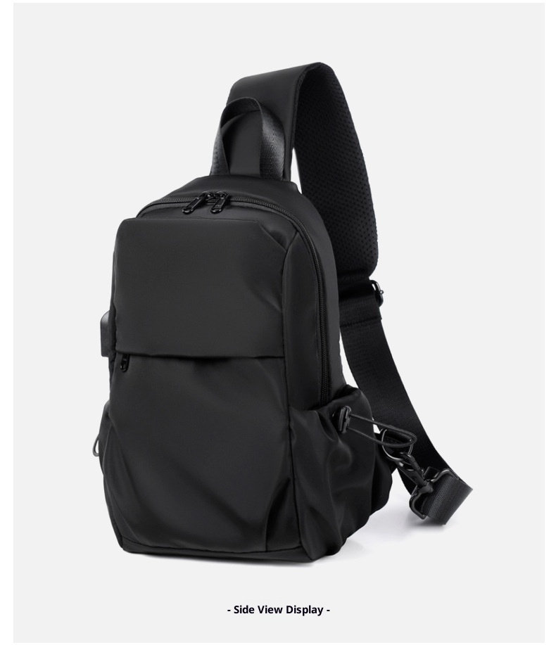 001 Chest Dropshipping New Men's Single Shoulder Crossbody Bag USB Charging Korean Style Casual Sports Backpack Printing_voghion.com