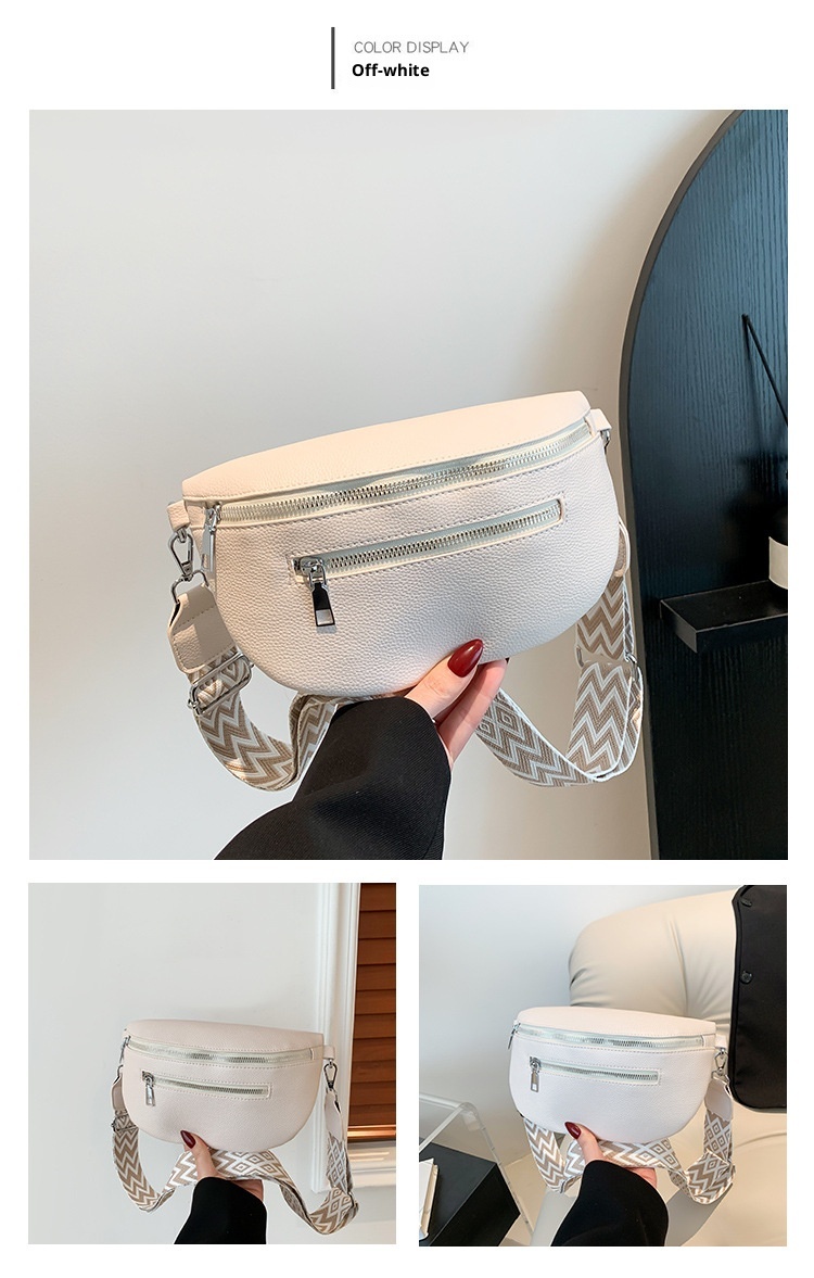 001 Cross-Border Chest For Women, New Fashionable Single Shoulder Versatile Large Capacity Saddle Trendy Waist Bag,_voghion.com