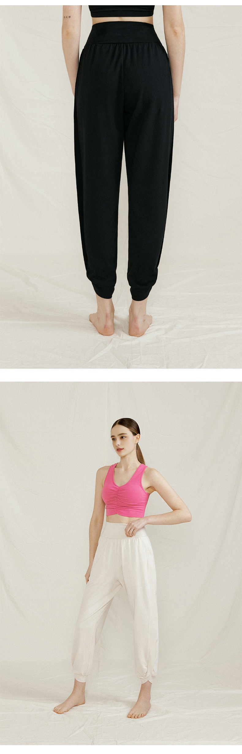 Pantaloni da jogging larghi a nove punti, comodi e semplici, da indossare all'aperto, per yoga, nuovi pantaloni da donna ActiveGo Spring a vita alta_voghion.com