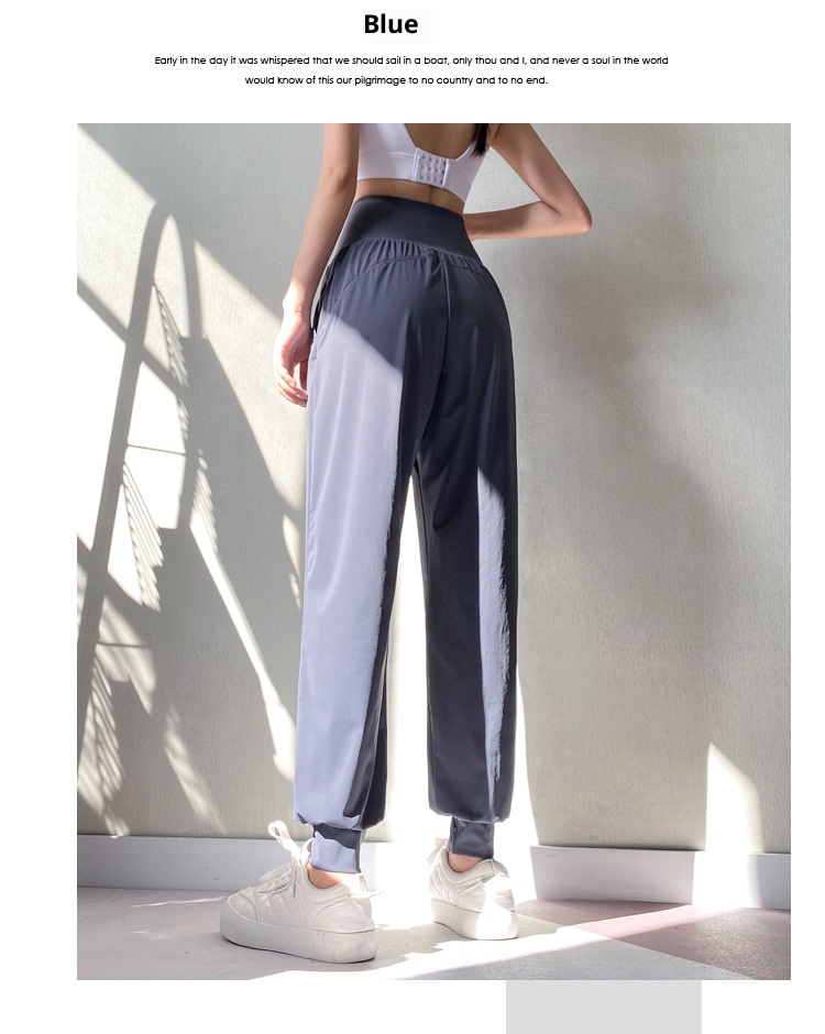 ActiveGo High Waist Tummy Control Loose Fit Sommer Dünne Schnelltrocknende Atmungsaktive Jogginghose für Outdoor, Fitness und Yoga für Damen_voghion.com