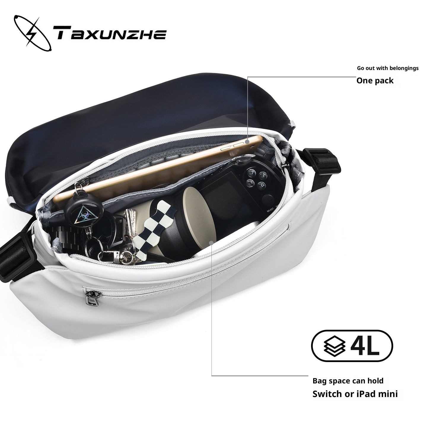 001 Xingyun 2 Crossbody Men's Style Single Shoulder High Appearance Casual Cycling Trendy Cool Chest Bag Portable Backpack_voghion.com