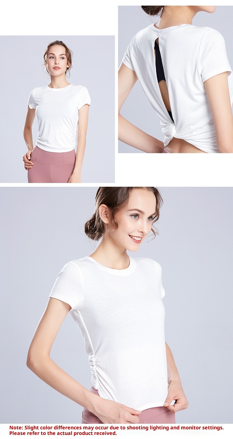 ActiveGo Sring Cover-U Short Sleeve Quick-Dry Shirt Wear T-Shirt For Women Euroean And American Fitness Yoga Outdoor Sorts_voghion.com