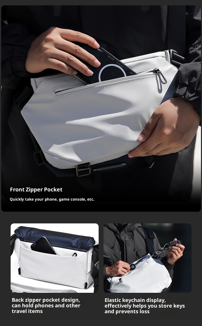 001 Xingyun 2 Crossbody Herren-Umhängetasche, einseitig, hoch geschnitten, lässig, modisch, für Radfahrer, tragbarer Rucksack_voghion.com