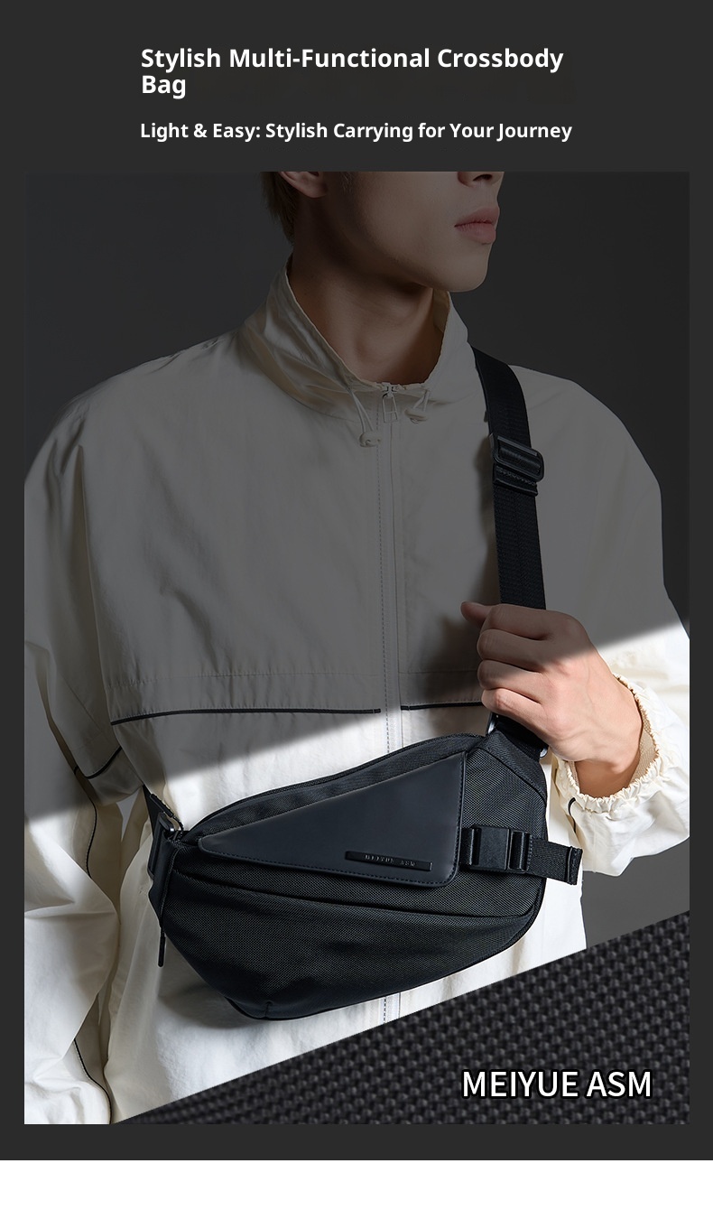 001 High-end Chest For Men, Functional Sports Riding Single Shoulder Bag, Commuting Multi-functional Men's Crossbody Bag_voghion.com