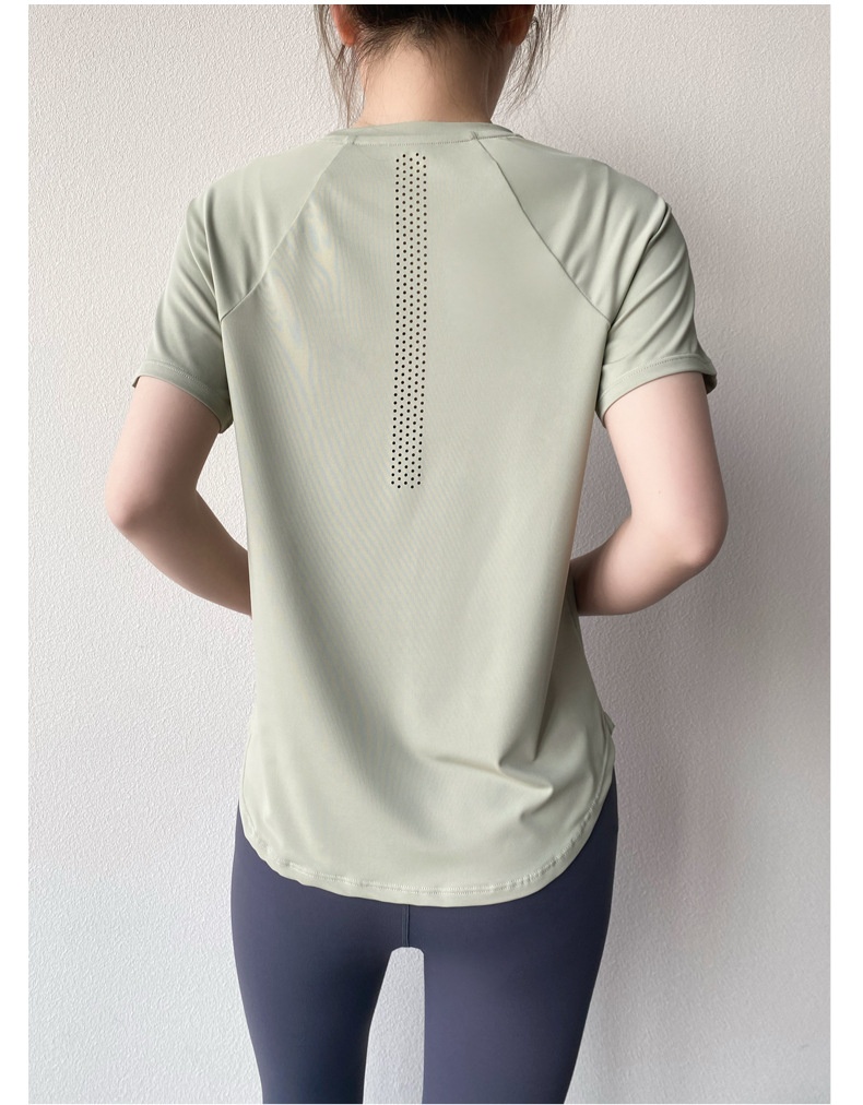 ActiveGo ActiveGo Sports Quick-Dry T-Shirt For Women Yoga Wear Cool Breathable Fitness Top Loose Slimming Outdoor Running Short Sleeve_voghion.com