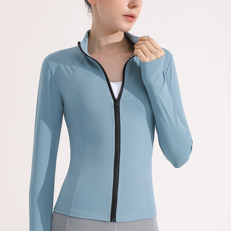 ActiveGo ActiveGo Nuovo Autunno Inverno Sport Yoga Giacca Donna Elasticizzata Corsa Outdoor Lulu Fitness Vestiti Colletto alla coreana Manica lunga_voghion.com