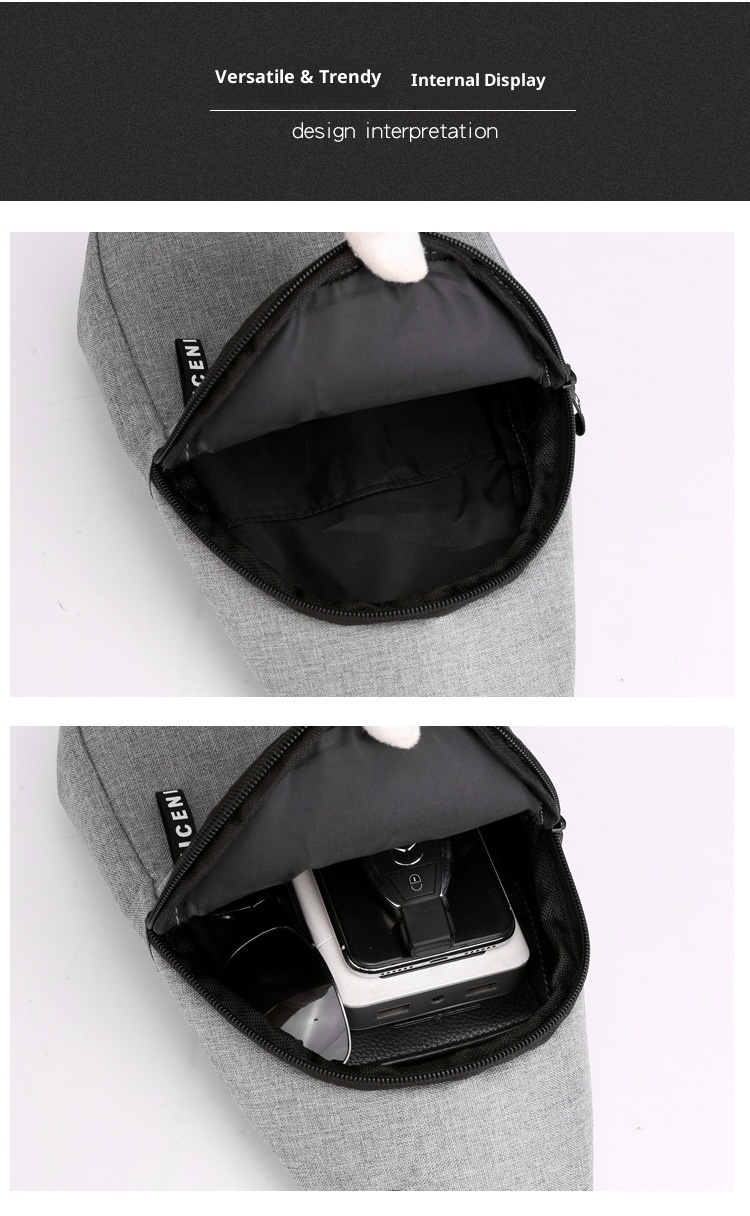 001 Cross-border Men's Chest New Oxford Cloth Korean Version Multifunctional Sports Casual Single Shoulder Crossbody Bag_voghion.com