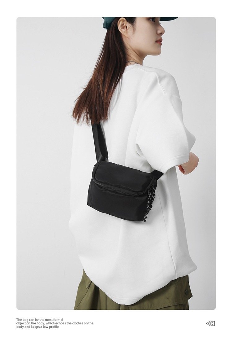001 2024 Nuevo bolso bandolera pequeño y sencillo, estilo deportivo, informal y moderno de estilo coreano._voghion.com