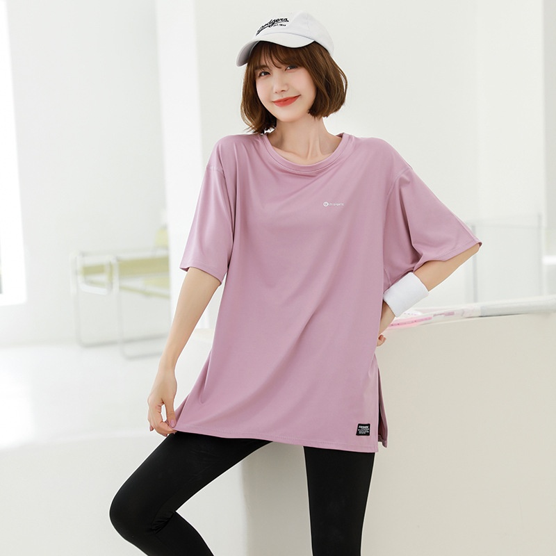 T-shirt ActiveGo New Outdoor Yoga à manches courtes pour femmes, haut de sport et de fitness, coupe ample, grandes tailles, vêtements de course à pied en gros_voghion.com