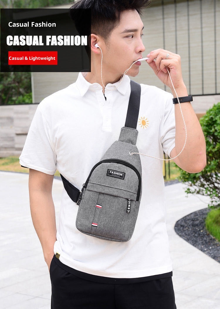 001 Cross-border Men's Chest New Oxford Cloth Korean Version Multifunctional Sports Casual Single Shoulder Crossbody Bag_voghion.com