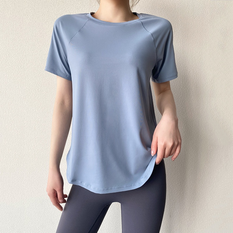 ActiveGo ActiveGo Sports Quick-Dry T-Shirt For Women Yoga Wear Cool Breathable Fitness Top Loose Slimming Outdoor Running Short Sleeve_voghion.com