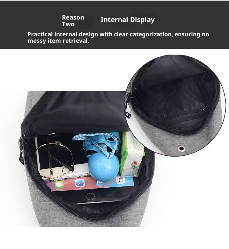 001 Cross-border Men's Chest New Oxford Cloth Korean Version Multifunctional Sports Casual Single Shoulder Crossbody Bag_voghion.com