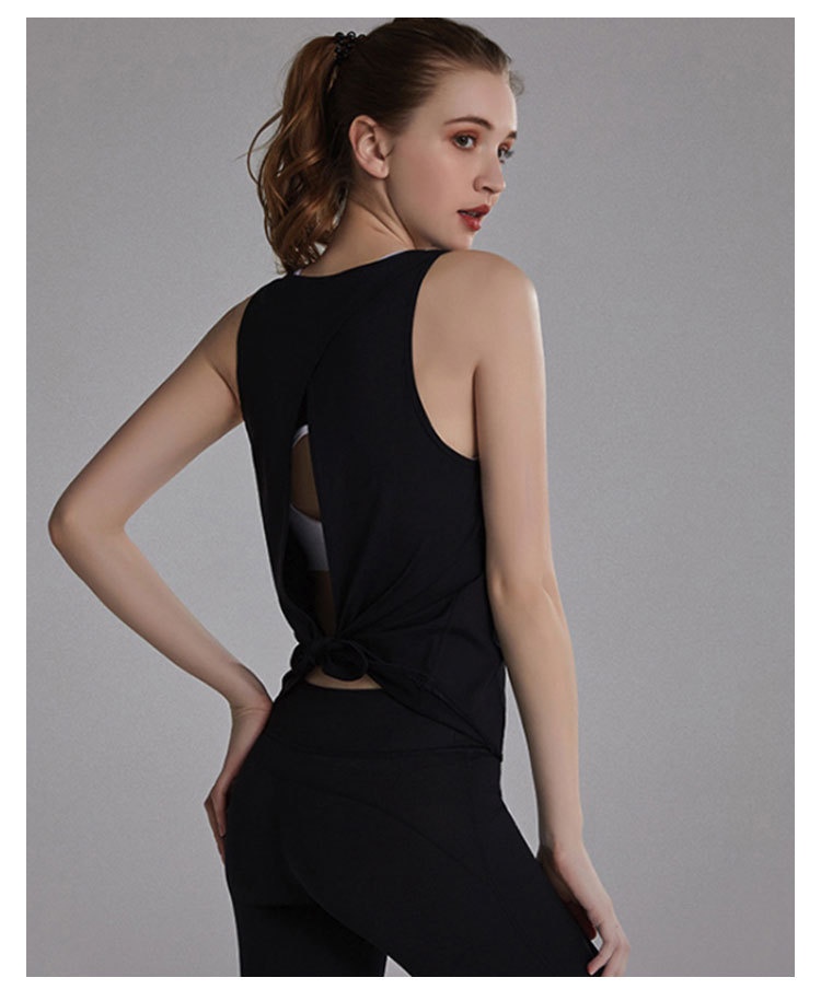 Camiseta de yoga sin espalda ActiveGo para mujer, sin mangas, para correr, fitness, deportes al aire libre, transpirable y de secado rápido._voghion.com