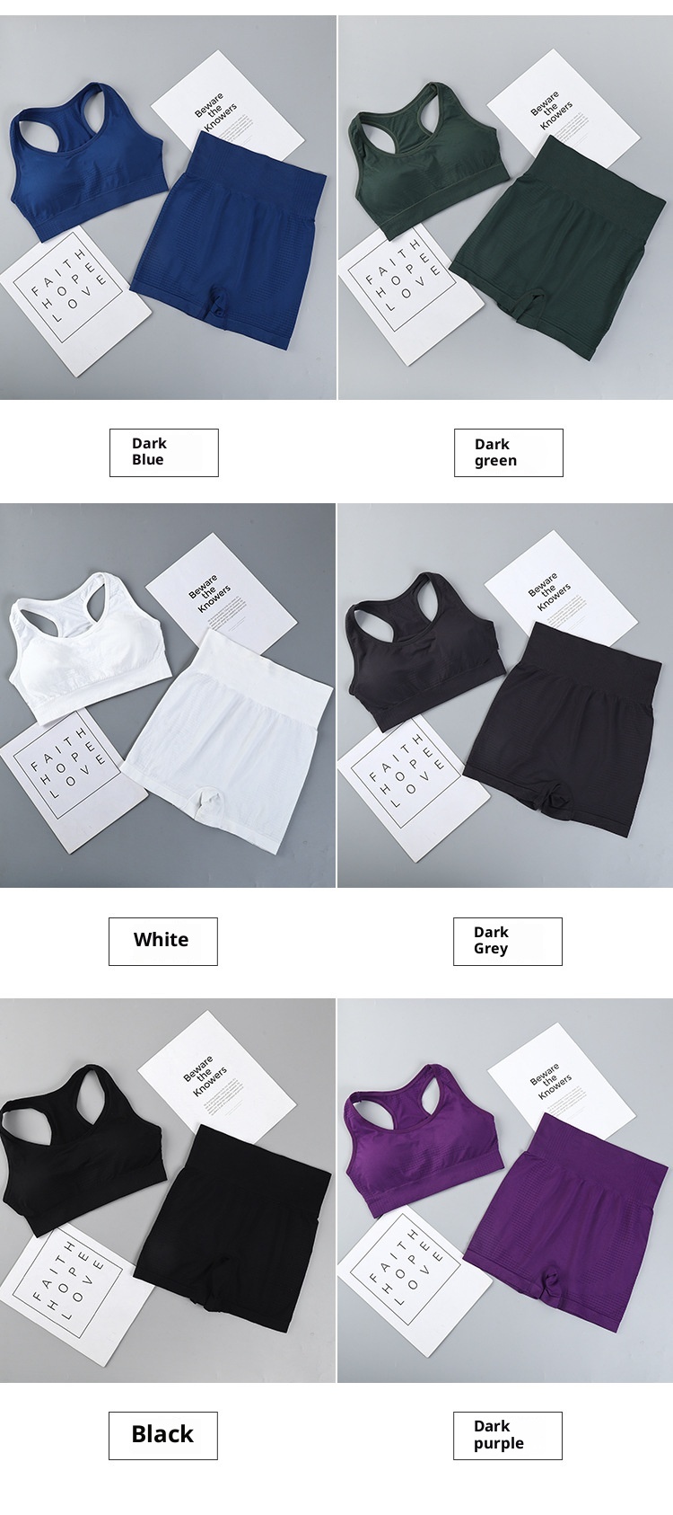 ActiveGo ActiveGo Pantaloncini aderenti elastici a vita alta, senza cuciture, per yoga all'aperto, ad asciugatura rapida, europei e americani, per donna, con protezioni per il petto_voghion.com