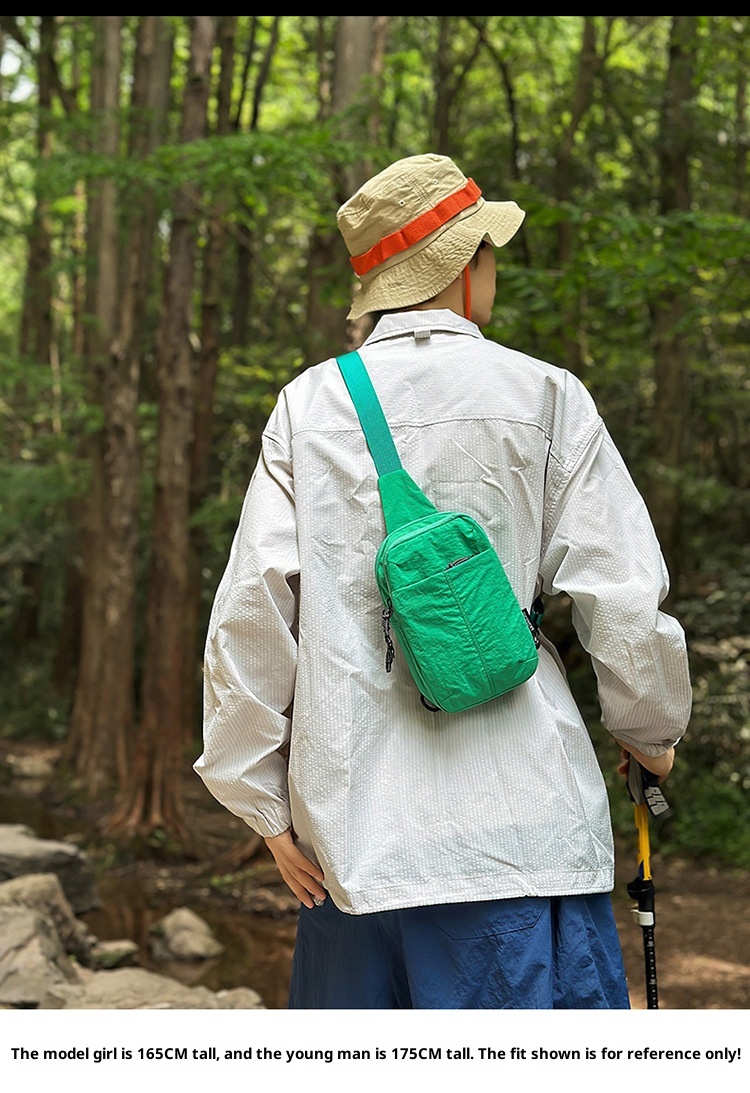 001 Einseitige Brusttasche für Herren, koreanische Version, lässiger Handy- und Münzbeutel im Instagram-Stil, geeignet für Radfahren, Wandern und andere Sportarten, kleine Herrengröße_voghion.com