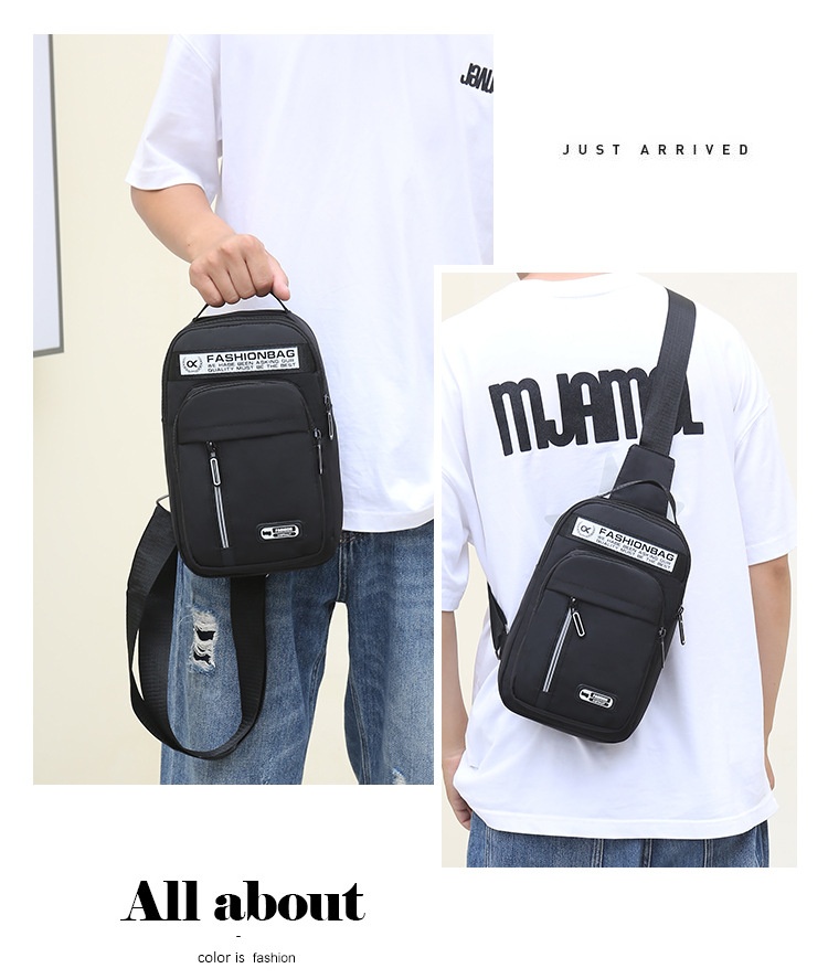 001 Oxford Stoff-Brusttasche, neue lässige Sport-Mehrzwecktasche für Damen und Herren, koreanische Version, große Kapazität, Umhängetasche_voghion.com