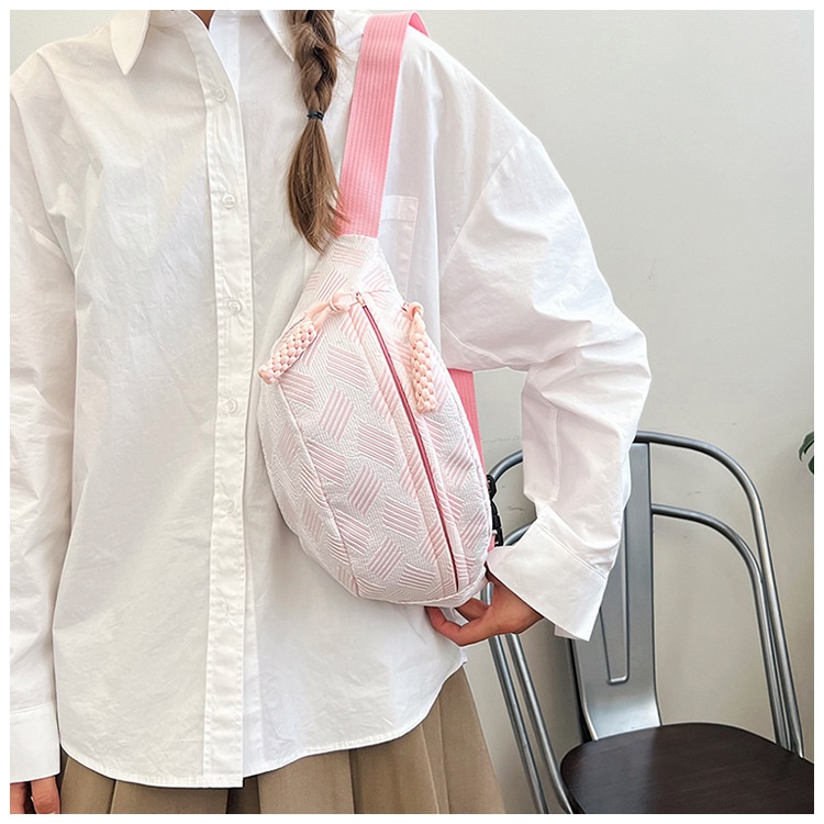 001 Minimalist Casual INS For Women Fresh Forest Style Crossbody Sports Chest Niche Student Versatile Waist Bag_voghion.com