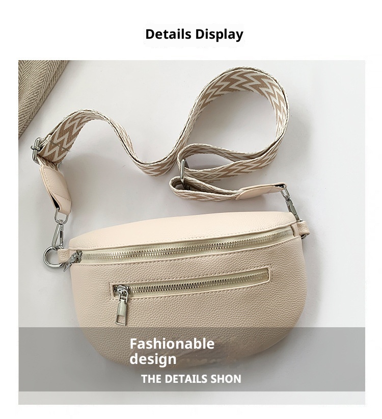 001 Cross-Border Chest For Women, New Fashionable Single Shoulder Versatile Large Capacity Saddle Trendy Waist Bag,_voghion.com