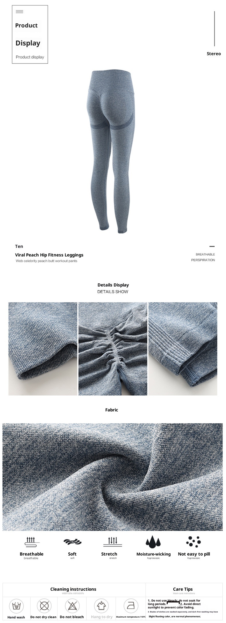 ActiveGo ActiveGo Fitness per donna in stile europeo e americano con glutei a pesca, vita alta, asciugatura rapida, senza cuciture, elasticizzato, sport all'aria aperta,_voghion.com