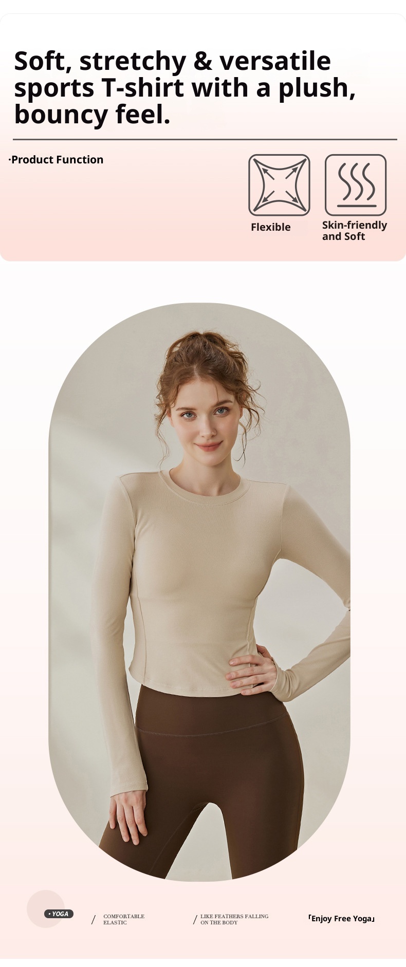 ActiveGo 2025 Autunno Nuovo Abbigliamento Yoga Dimagrante Fitness da Donna Spos Allenamento Corsa all'Aperto Girocollo Manica Lunga_voghion.com