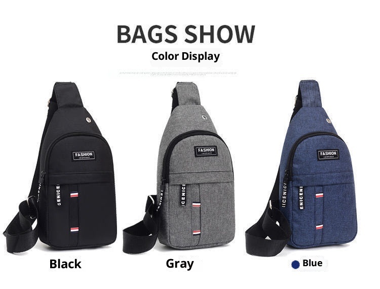 001 Cross-border Men's Chest New Oxford Cloth Korean Version Multifunctional Sports Casual Single Shoulder Crossbody Bag_voghion.com