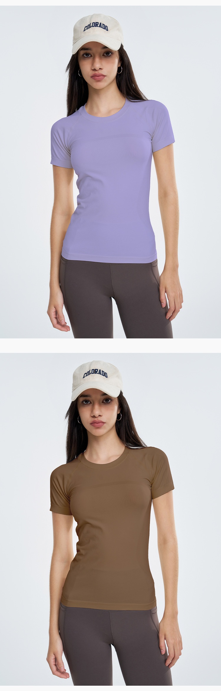 ActiveGo Seamless Bare Sensation Yoga Top Short Sleeve Sports Women T-Shirt Cover-Up Outdoor Tennis Shirt Breathable Quick-Dry_voghion.com