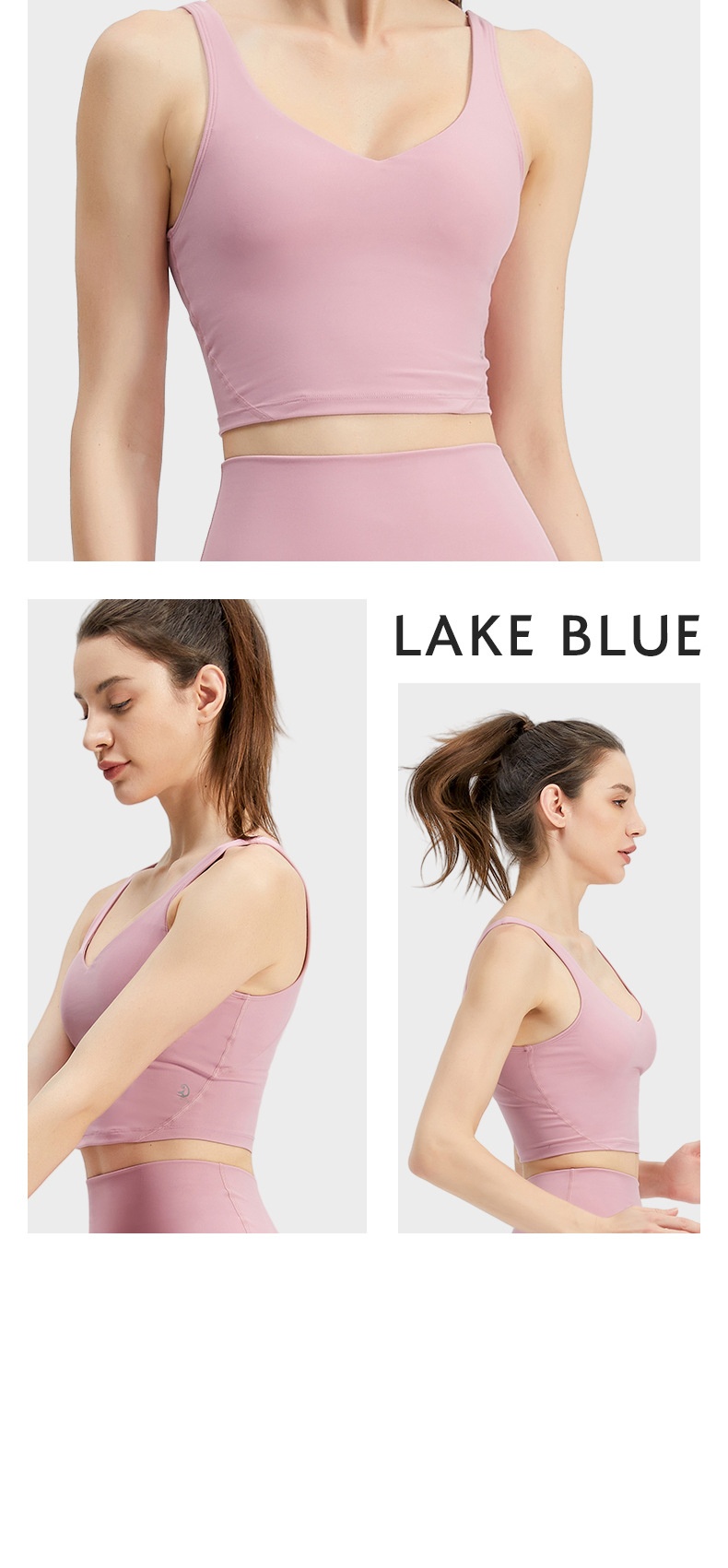 ActiveGo ActiveGo Cross-border Lulu Sports Bra With Chest Pads Shockproof Women's Outdoor Wear Quick-dry Top Fitness Yoga Vest_voghion.com