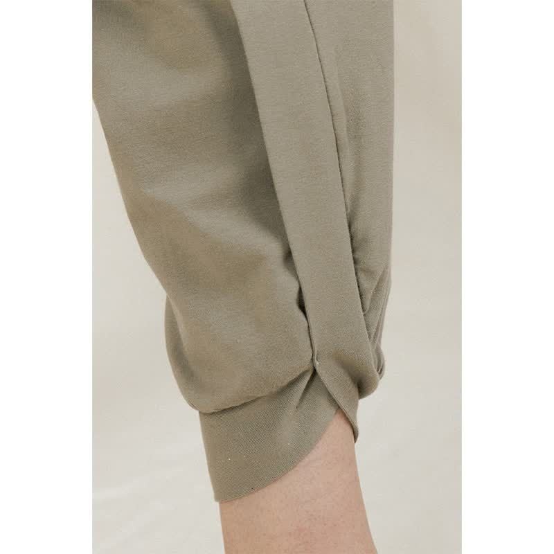 Pantaloni da jogging larghi a nove punti, comodi e semplici, da indossare all'aperto, per yoga, nuovi pantaloni da donna ActiveGo Spring a vita alta_voghion.com