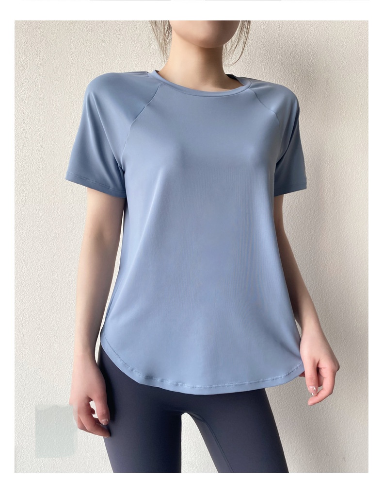 ActiveGo ActiveGo Sports Quick-Dry T-Shirt For Women Yoga Wear Cool Breathable Fitness Top Loose Slimming Outdoor Running Short Sleeve_voghion.com