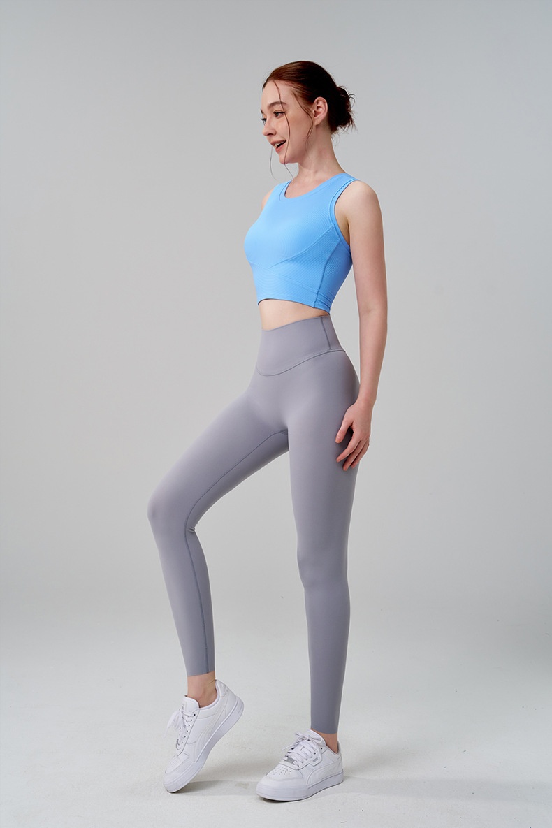 ActiveGo One-piece Padded Shock-absorbing Yoga Vest Fixed Cup Sports Running Outdoor Beauty Back Fitness Bra For Women_voghion.com