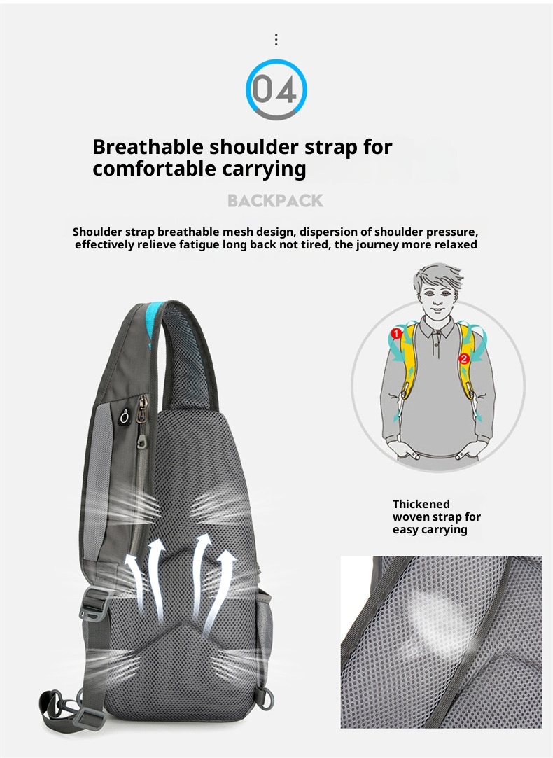 001 Cross-Border New Sports Outdoor Unisex Crossbody Canvas Casual Single Shoulder Chest Phone Bag_voghion.com